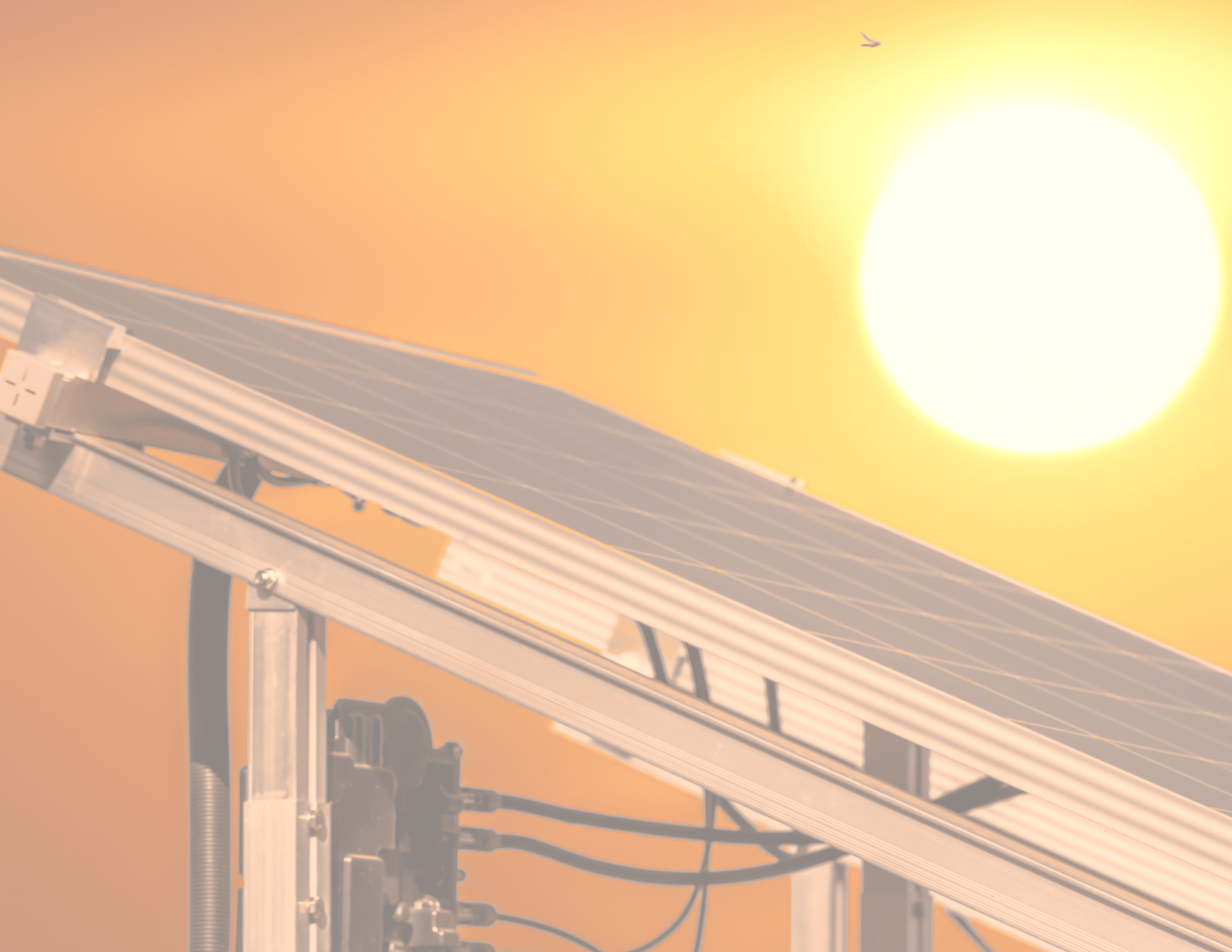 solar panel and sun